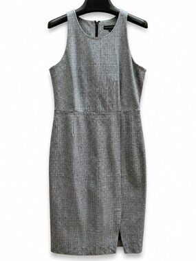 Grey Glen Plaid Banana Republic Sheath Dress Size 8